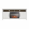 Augusta Electric Fireplace and TV Console for TVs up to 65”, Ivory Oak - Ivory Oak