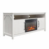 Augusta Electric Fireplace and TV Console for TVs up to 65”, Ivory Oak - Ivory Oak