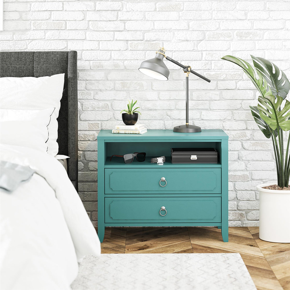 Her Majesty 2 Drawer Nightstand Ameriwood