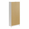 Tess 2-Door Wide Storage Cabinet with Modular Storage Options, Ivory Oak - Ivory Oak