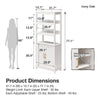 Tess 2 Door Bookcase with Modular Storage Options - Ivory Oak