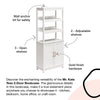 Tess 2 Door Bookcase with Modular Storage Options - Ivory Oak
