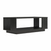 Knowle Contemporary Rectangle Coffee Table - Black Oak