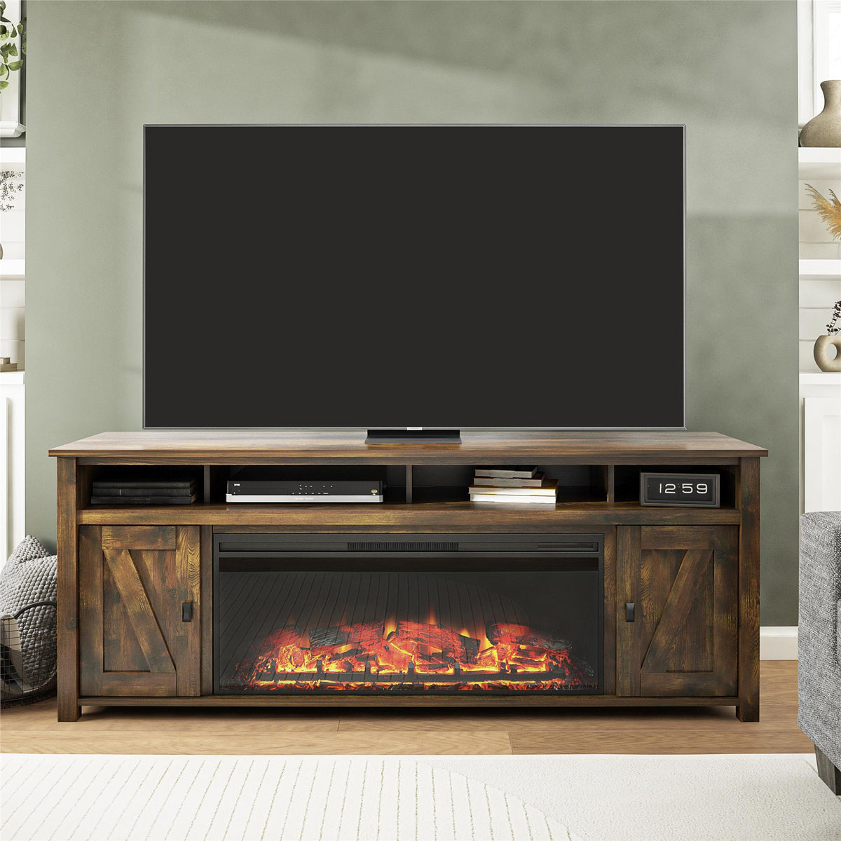 Ameriwood home farmington electric fireplace tv console hotsell