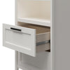 Luxe 2-Door/2-Drawer Closet Tower with 3 Adjustable Clothing Rods - Ivory Oak