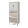 Luxe 5-Shelf Closet Vanity Tower - Ivory Oak