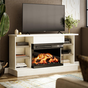 Oslo Fireplace Console for 65" TVs - Plaster