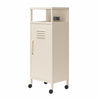Cache Metal Locker-Style Mobile Storage Cart - Parchment