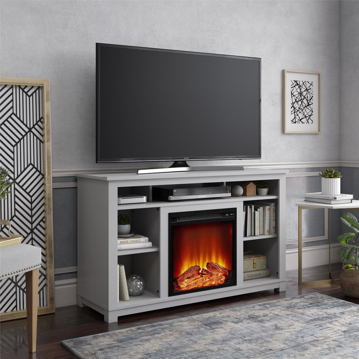 Edgewood Fireplace TV Stand for TVs up to 55