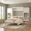 Paramount Single Bedside Bookcase with Pullout Nightstand and Storage - Espresso