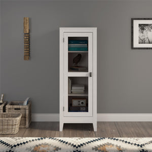 Braewood Storage Cabinet with Mesh Door - Ivory Oak - N/A