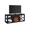 Parsons Electric Fireplace TV Stand for TVs up to 65", Black - Black