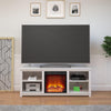 Edgewood TV Console with Fireplace for TVs up to 60", Ivory Oak - Ivory Oak