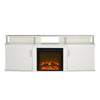 Carson Electric Fireplace TV Console for TVs up to 70", White - White