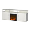 Carson Electric Fireplace TV Console for TVs up to 70", White - White