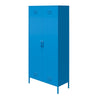 Cache Cache 2 Door Tall Metal Locker Style Storage Cabinet, Bright Blue - Bright Blue