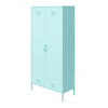 Cache 2 Door Tall Metal Locker Style Storage Cabinet, Mint - Spearmint