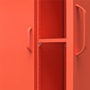 Cache 2 Door Tall Metal Locker Style Storage Cabinet, Orange - Orange