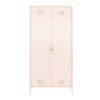 Mission District Tall 2 Door Metal Locker Cabinet, Pale Pink - Pale Pink