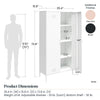 Mission District Tall 2 Door Metal Locker Cabinet - White