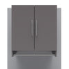 Camberly 2 Door Wall Cabinet with Hanging Rod, Graphite Gray - Graphite Grey