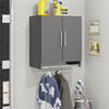 Camberly 2 Door Wall Cabinet with Hanging Rod, Graphite Gray - Graphite Grey