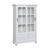 Aaron Lane Bookcase with Sliding Glass Doors - White