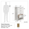 Augusta 5 Drawer Tall Dresser with Easy SwitchLock™ Assembly, Ivory Oak - Ivory Oak