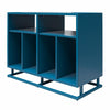 Regal Double Wide Record Station/Accent Cabinet, Blue - Blue