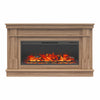 Elmcroft Wide Mantel with Linear Electric Fireplace, Walnut - Walnut