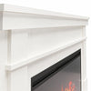 Elmcroft Wide Mantel with Linear Electric Fireplace, Plaster - Plaster