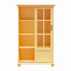 Aaron Lane Bookcase with Sliding Glass Doors, Pale Yellow - Sunlight Yellow