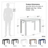 Parsons Computer Desk with Drawer, White - White