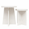 Liam Round End Tables, Set of 2 - Plaster