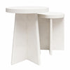 Liam Round End Tables, Set of 2 - Plaster