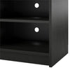 Hendrix 65" TV Stand with Electric Fireplace Insert and 6 Shelves - Black Oak