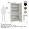 Lory Framed 36" Utility Cabinet - Dove Gray