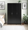 Lory Framed 3 Door Wardrobe - Black