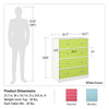 Mya Park Tall Dresser with 4 Fabric Bins - Apple Green