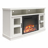 Barrow Creek Fireplace Console with Glass Doors for TVs up to 60" - White