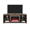 Lumina Deluxe Fireplace TV Stand for TVs up to 70" - Columbia Walnut - 66”-70”