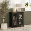 Celeste Accent Cabinet with Glass Doors - Black