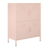 Mission District 4 Door Metal Locker Storage Cabinet - Pale Pink