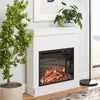 Mateo Electric Fireplace with Mantel and Touchscreen Display - White