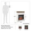 Mateo Electric Fireplace with Mantel and Touchscreen Display - White