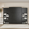 Signature Sleep Single Side Cabinet for Wall Beds with Pullout Nightstand and Storage - Black Oak