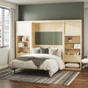 Paramount Single Side Cabinet for Wall Beds with Pullout Nightstand and Storage - Monterey Oak
