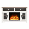Carver Electric Fireplace TV Stand for TVs up to 60", White - White