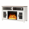 Carver Electric Fireplace TV Stand for TVs up to 60", White - White