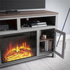 Carver Electric Fireplace TV Stand for TVs up to 60", Gray - Gray